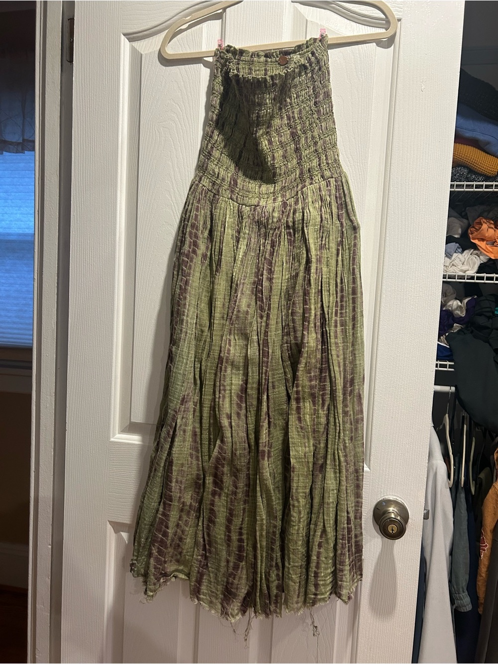 Boho dress 
Olive Green & Brown Tie-Dye